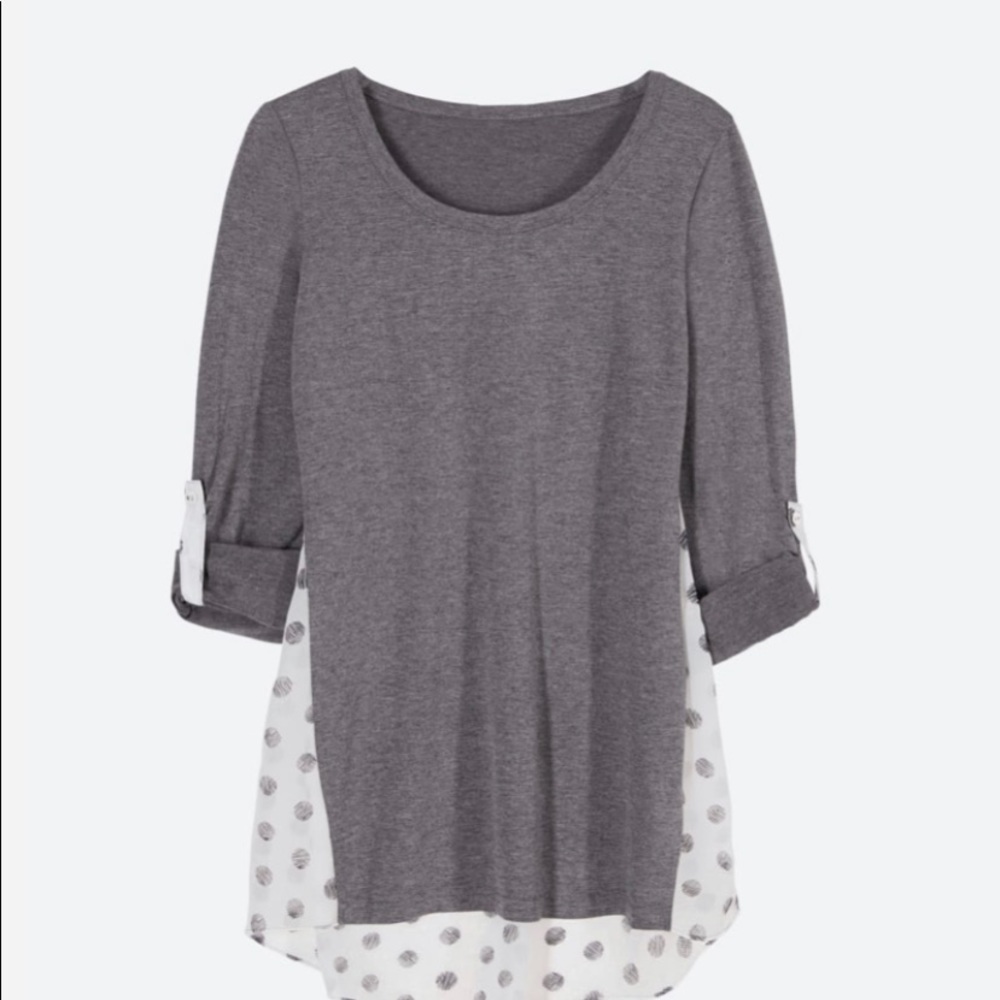 Pixley Mixed Print Knot Top